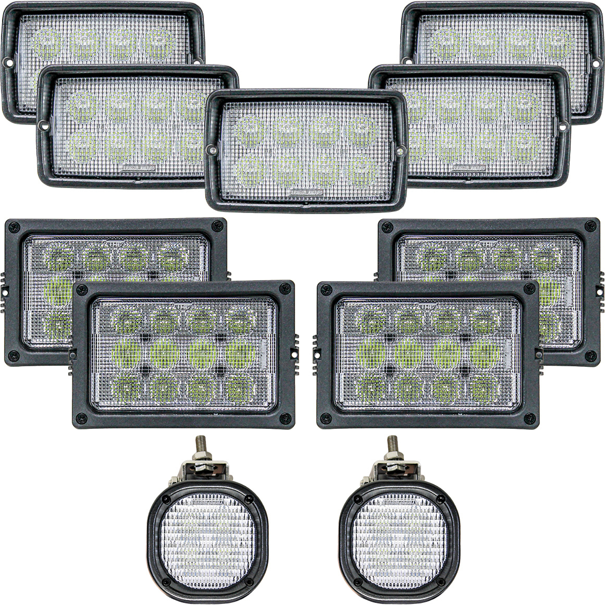 Tiger Lights, Complete John Deere/MacDon Windrower LED Light Kit, Light Type LED, Included (qty.) 11 Model# MACDONKIT2